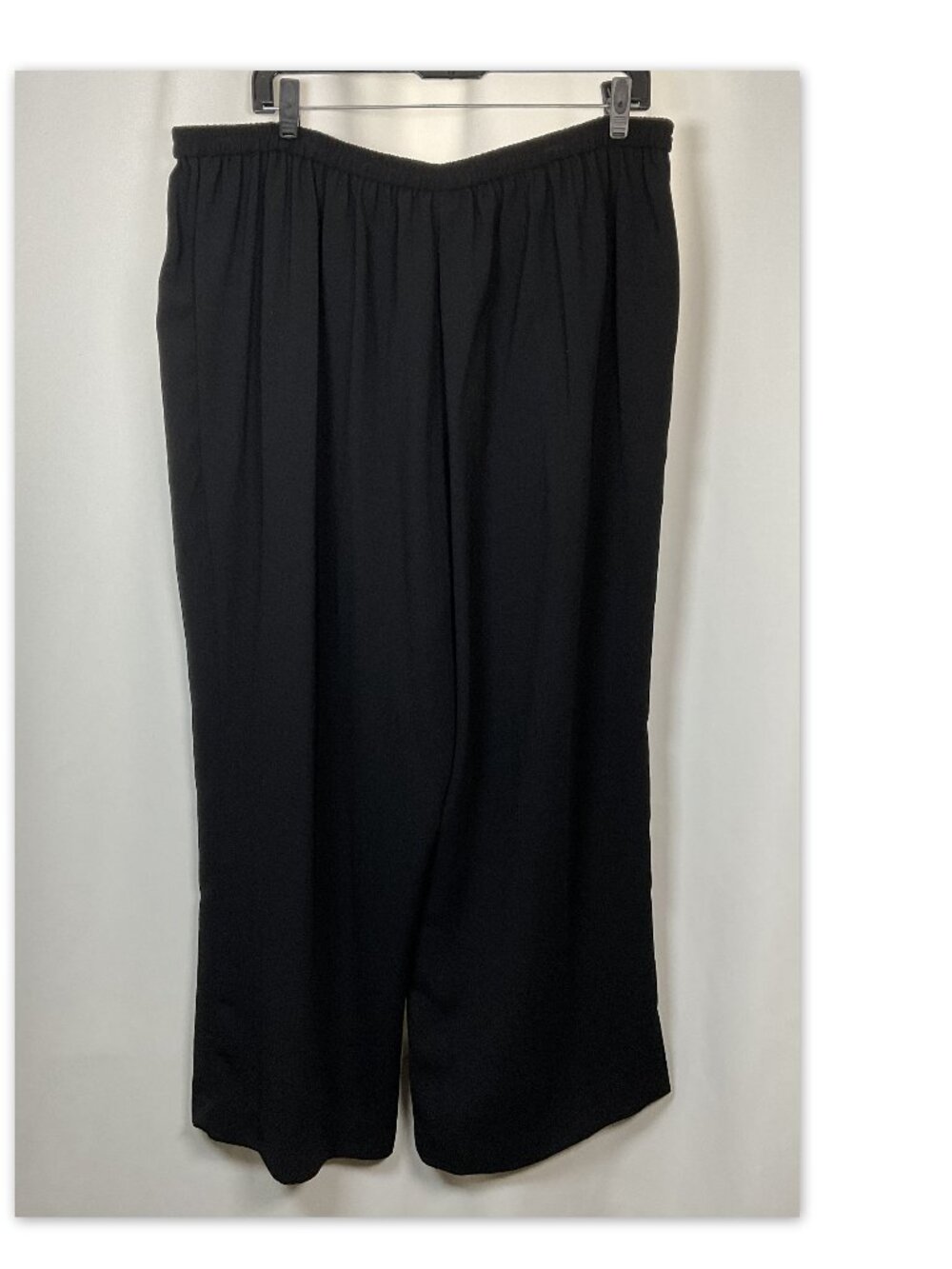 BOBBIE BEE Vintage Womens Size 22W Black Elastic Waist Pull-On Dress Pants